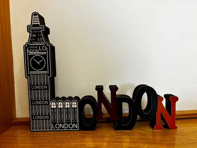 Decoração de Londres - Big Ben e Letreiro