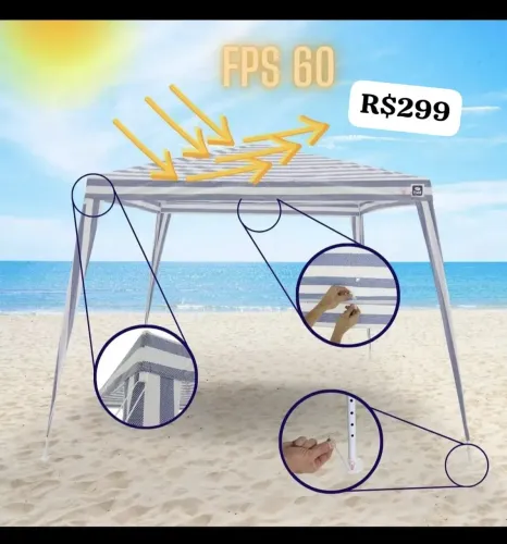 Tenda gazebo 3x3 por 300,00 reais
