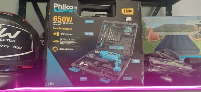 Furadeira de Impacto Philco Force 650W com Kit Completo