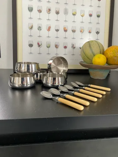 RARIDADE- Set de sobremesa INOX HERCULES