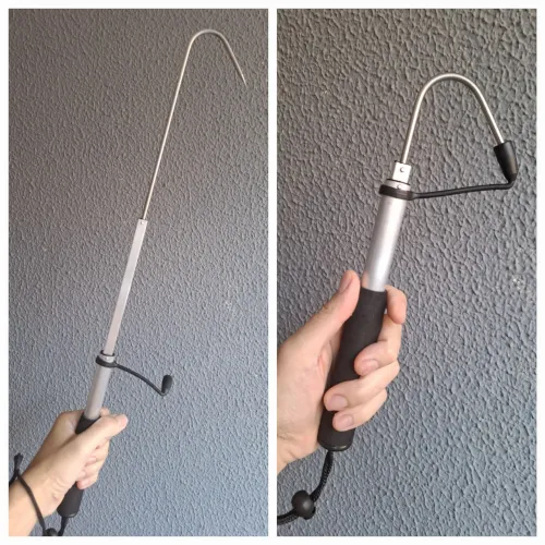 BICHEIRO retrátil 60cm pesca gancho