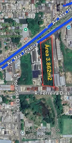 Terreno com 3.862m2 na Max Teixeira, a melhor Área Comercial da Cidade Nova