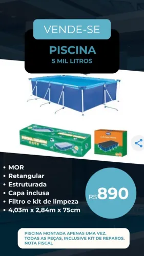 Piscina Mor 5 mil litros (seminova)