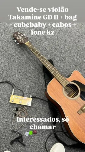 Violão Takamine GD 11 + fone Kz edx + cubebaby