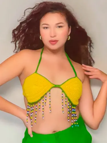 Cropped do Brasil em crochê