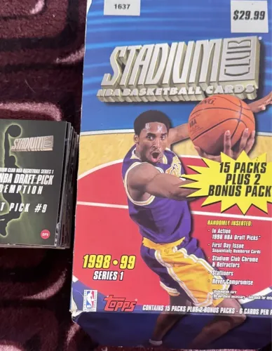 card NBA- Box 1998 topps stadium club nba basketball cards