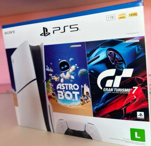 PlayStation 5 mídia física com 2 controles e base Sony original COMPLETO conservadíssimo