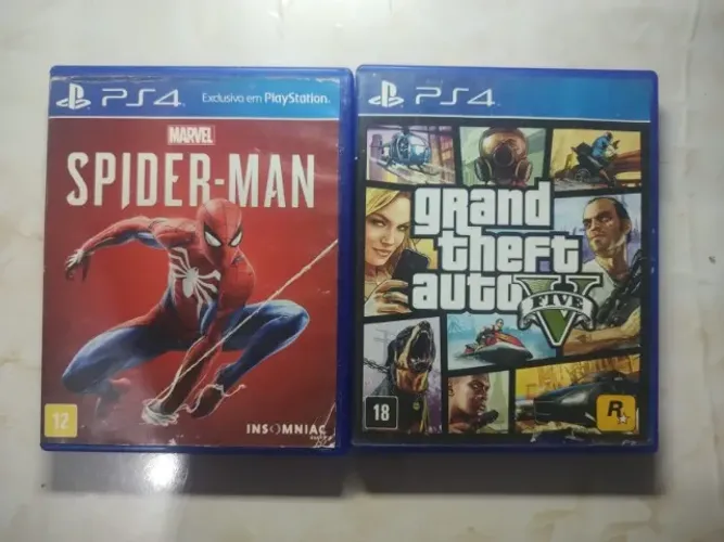GTA V + Marvel's Spider-Man PS4 - Mídia Física