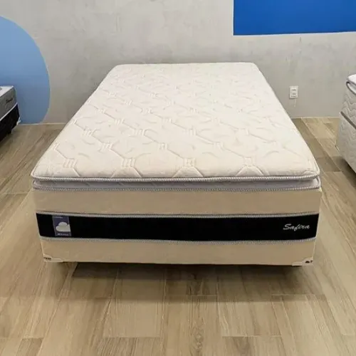 Cama Unibox CASAL PADRÃO Safira Espuma com PilowTop - Entrega Grátis Fortaleza