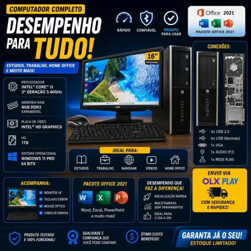 I3 HP COMPAQ HD 1T 16" TOP