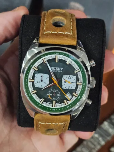 Orient Solartech Cronógrafo Neo Vintage Verde