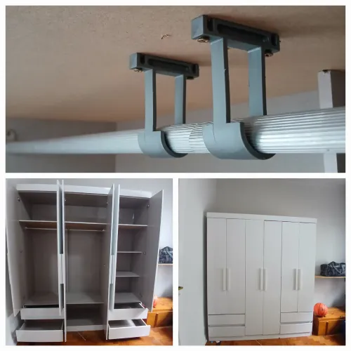 Guarda-roupa branco 6 portas