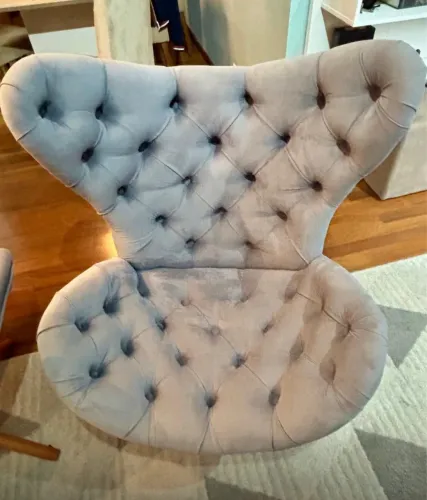 2 Poltronas giratórias em veludo azul em perfeito estado- valor 1500,00