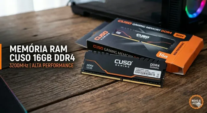 Turbine seu PC gamer memória RAM DDR4 16GB Nova versão 3200Mhz.Entrego testo act crt 