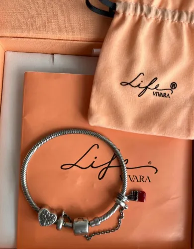 Pulseira Life em Prata 925 - 16cm