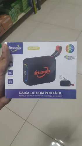 Caixa de som portátil 5000mAh com led rgb e sistema tws extra grave