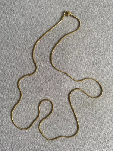 Corrente rabo de rato banhada a ouro 18k