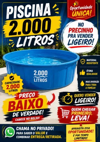 Foto da imagem é só um ilustração ah e não faço entrega pq a piscina é quadrada