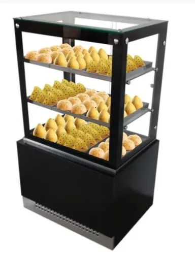 Vitrine Estufa Linha Prime Preta 0,70 metro 220V - Vitrine Glass