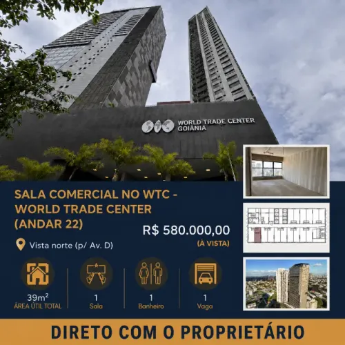 Sala Comercial a venda WTC - World Trade Center - Direto com o Proprietário