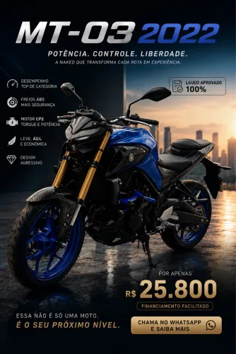 MT-03 ABS 2022 APENAS 33 mil rodados