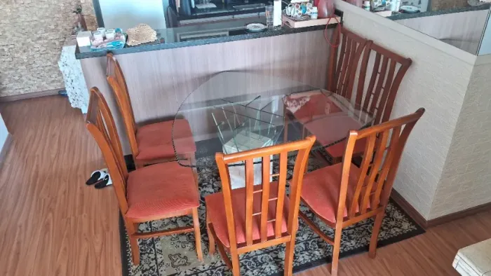 Mesa Jantar 6 lugares Triangular