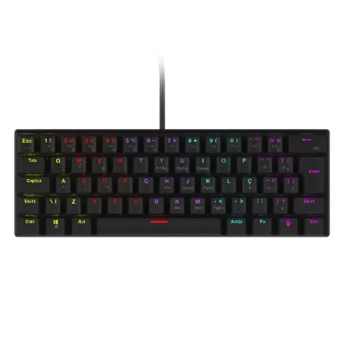 TECLADO MECANICO 60% VINIK ANIHI BLACK - SWITCH BLUE - LED RAINBOW - ANIHIBKBL