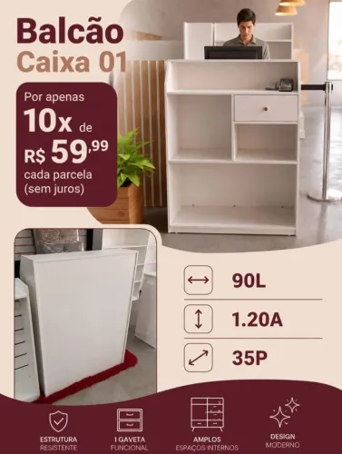 Peça seu balcão pra atendimento em mdf