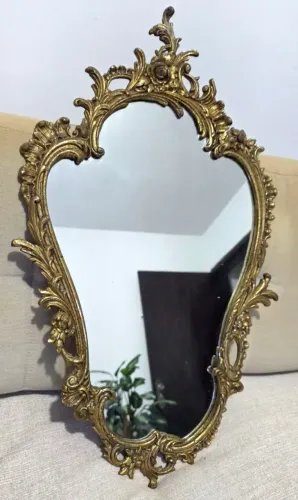 ? Espelho Decorativo Vintage com Moldura de Bronze ? - R$ 1.400,00
