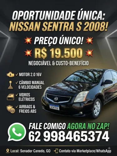 Nissan Sentra 2.0/ 2.0 Flex Fuel 16V Mec. 2008