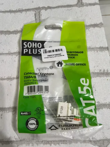Conector SOHO keystone fêmea RJ45 LOTE