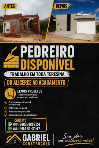 Pedreiro disponível