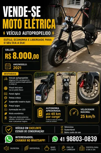 VENDE-SE - Moto Elétrica (Veículo Autopropelido)