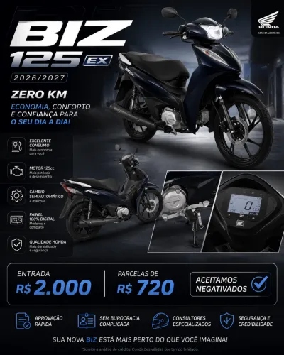 ?Honda Biz 125 EX 2026/2027 0 KM ?