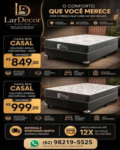 CAMA BOX CASAL + BASE