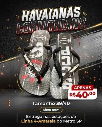 Havaiana masculina do Corinthians