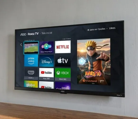 Smart TV AOC Roku Tela Infinita Xbox Integrado Entrego 