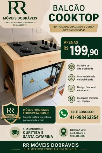 Balcão para cooktop 