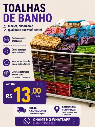 Toalhas 1.40 por 70