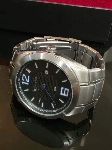 relogio masculino technos steel 2115sa 45mm aço robusto calibre myiota japan caixa manual