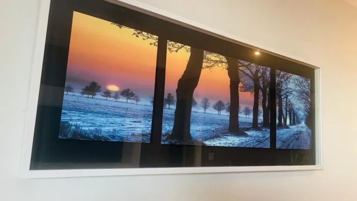 Quadro caixa branca com vidro 