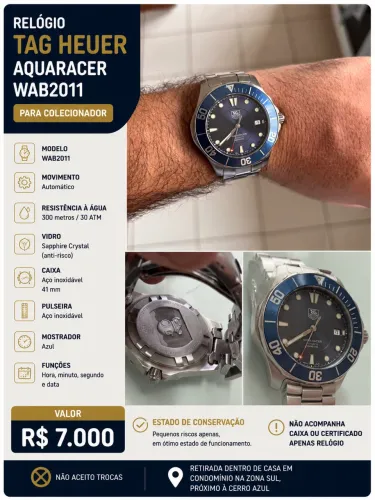 TAG Heuer Aquaracer WAB2011 - Automático - 300m