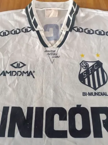 Reliquia Camisa Original 1995 1996 Santos FC Branca amddma Tamanho M