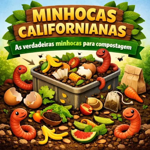 Minhocas Californianas Compostagem