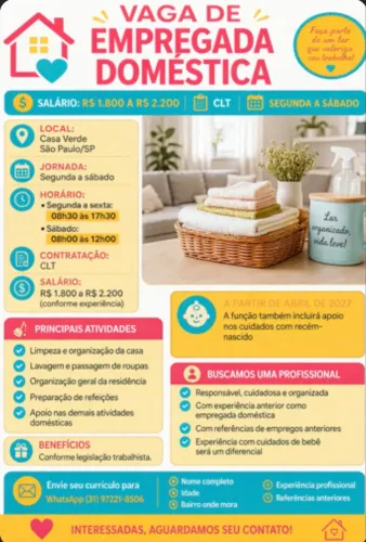 Empregada doméstica com experiência
