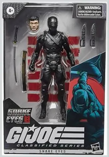 G.I. Joe Classified Series Snake Eyes de 15 cm com Acessórios Temáticos - E8515 - Hasbro
