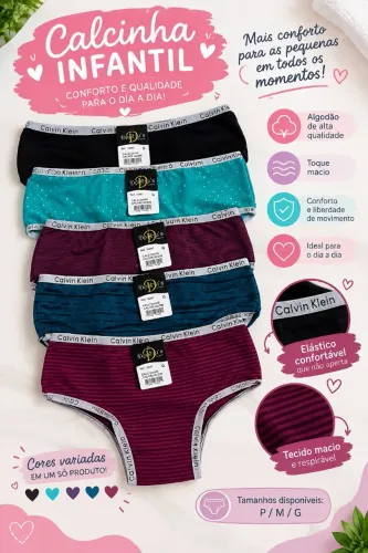 Calcinha infantil c k