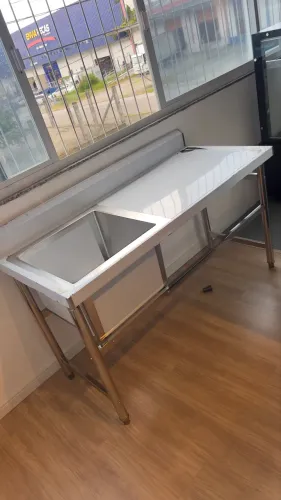 Bancada com pia 1.90 com pia Ld esquerdo - pronta entrega