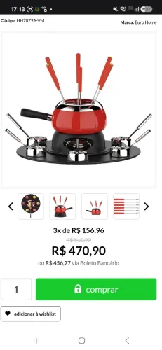 Kit fondue 23 peças Eurohome