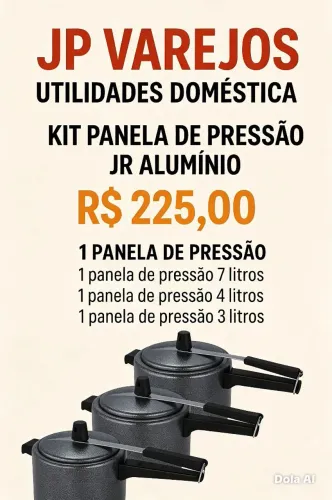 KIT PANELA DE PRESSÃO ? 7L + 4L + 3L | TAMANHOS REAIS!